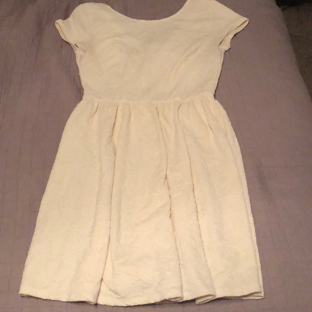 Cream colored midi dress
